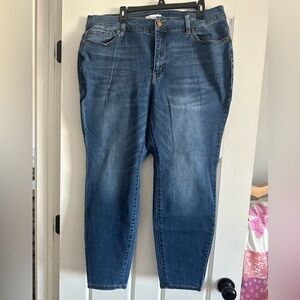 Lane Bryant women’s plus size 22W Blue High-Rise Skinny Jeans.